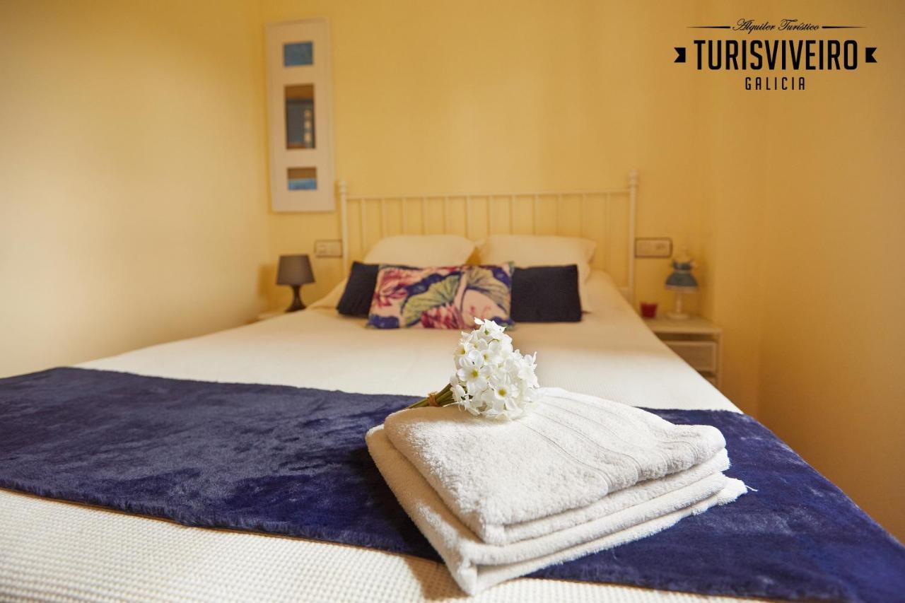 Casa En La Playa De Area Con Finca Privada Viveiro Esterno foto
